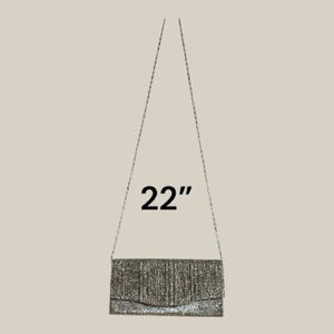 Sparkling Champagne Gold Clutch Evening Bag with Chain Strap